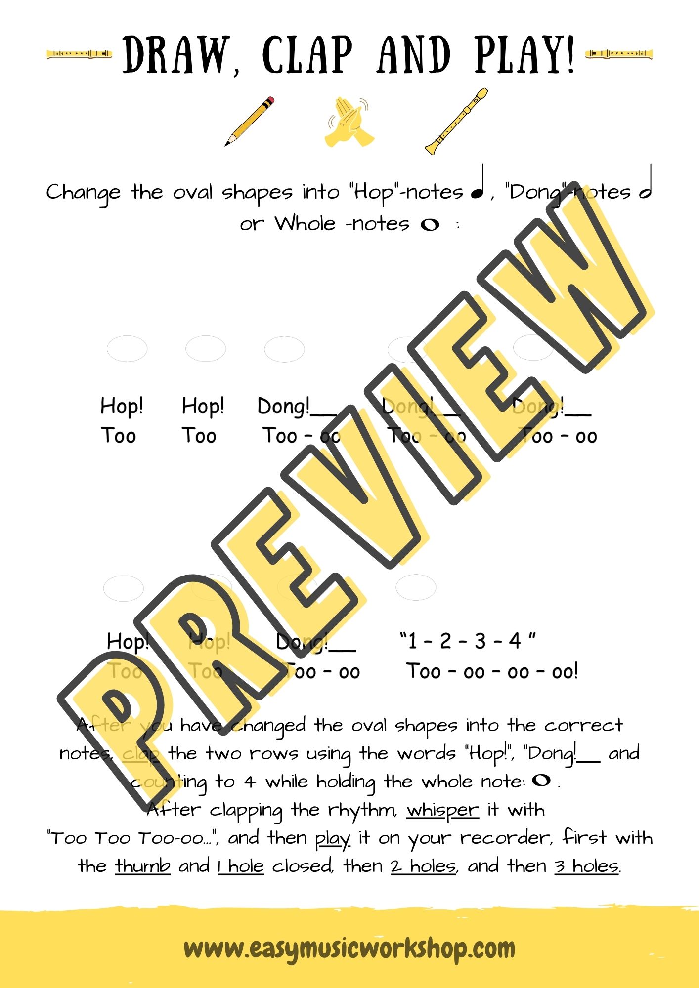 TEACHING NOTE VALUES TO YOUR YOUNG BEGINNER RECORDER STUDENTS - Easy ...